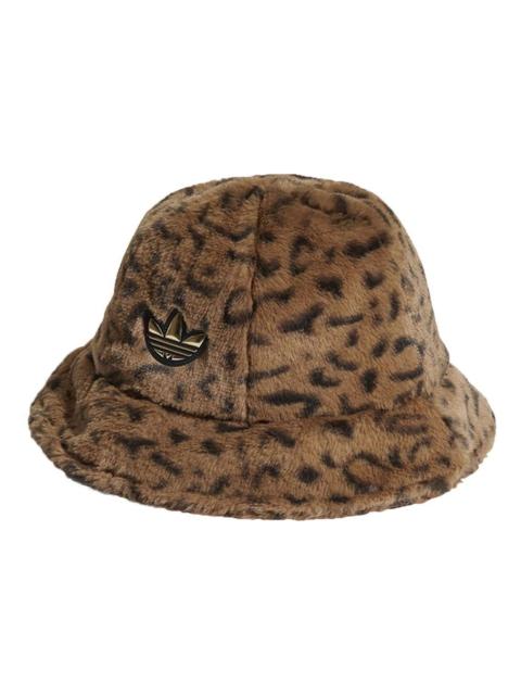adidas adidas Originals SPRT Faux Fur Printed Bucket Hat 'Brown Black' H35548