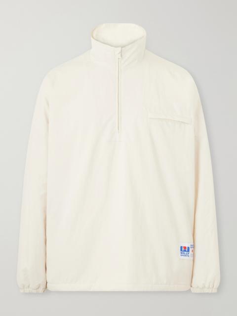 WILLY CHAVARRIA Appliquéd Fleece-Lined Shell Half-Zip Jacket
