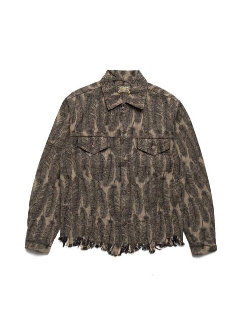 Kapital 12oz MAGPIE Denim 3rd JKT - Black x Beige