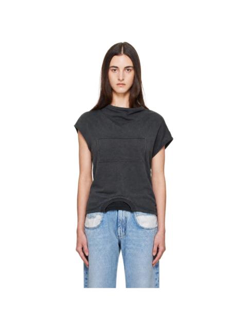 Maison Margiela Black Twisted Upside-Down T-shirt