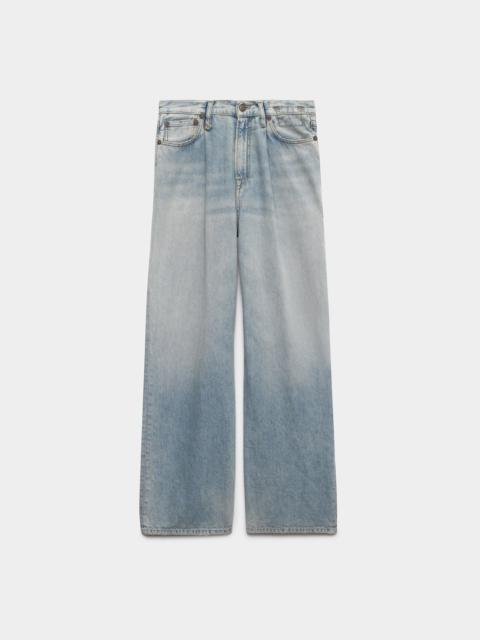 Damon Pleated Wide Leg - Lennon Blue | R13 Denim Official Site