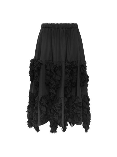 Comme Des Garçons Layered Ruffle Midi Skirt