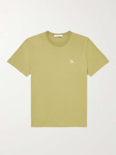 Maison Kitsuné Logo-Appliquéd Cotton-Jersey T-Shirt