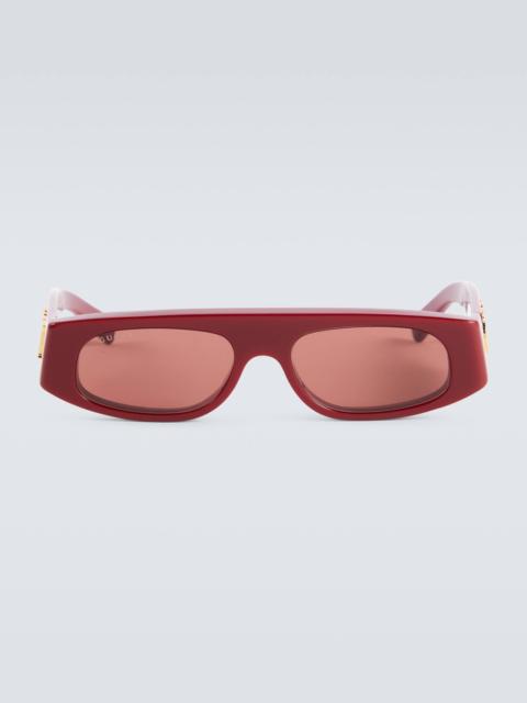 GUCCI Logo flat-top sunglasses