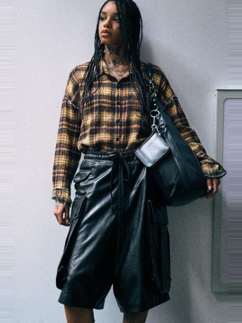 R13 Shredded Seam Drop Neck Shirt