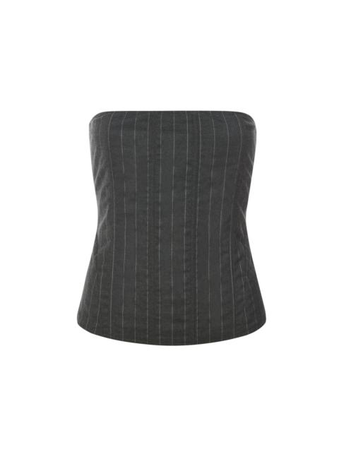 miaou LIBRA CORSET - PINSTRIPE WOOL