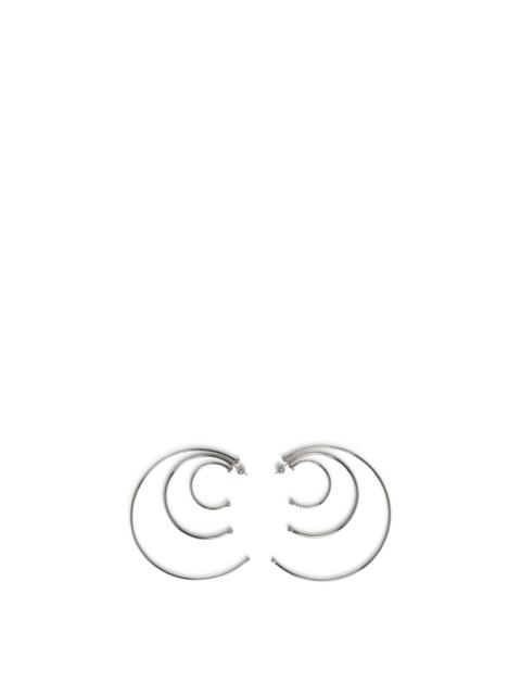 PANCONESI Silver Pierced Solar Hoops Earrings