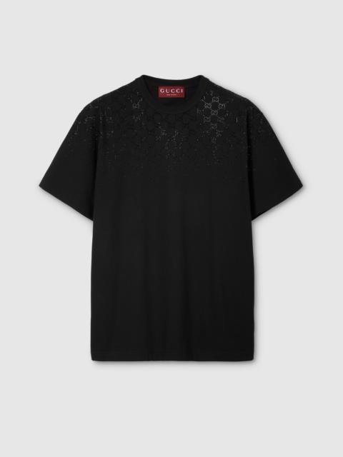 GUCCI Cotton jersey T-shirt with crystals