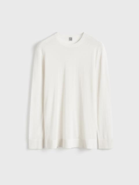 TOTEME Long-sleeve tee knit white