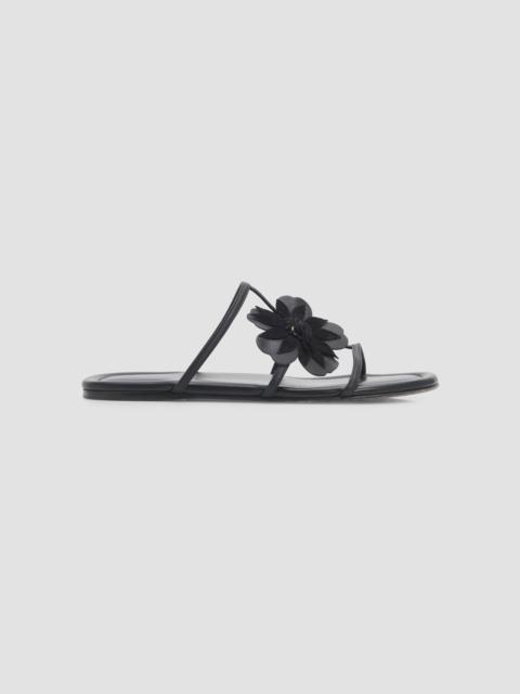 Zimmermann Women's Belara Flower-Appliqué Leather Sandals - Black