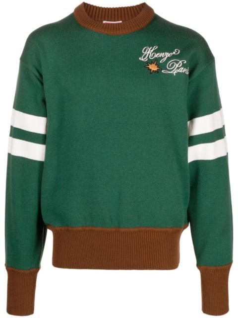 KENZO logo-embroidered wool-blend jumper