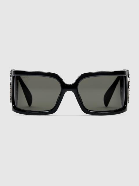 Rectangular frame sunglasses