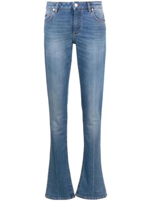 mid-rise flared jeans