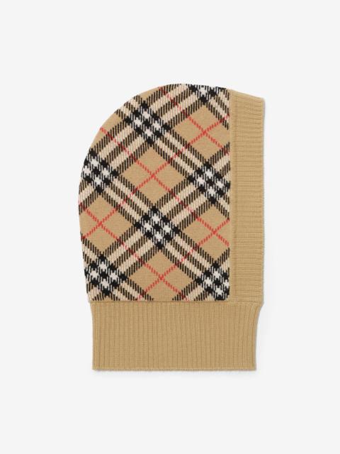 Burberry Check Wool Blend Hood