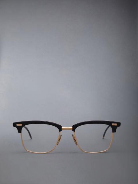 Acetate And Titanium Rectangular Eyeglasses