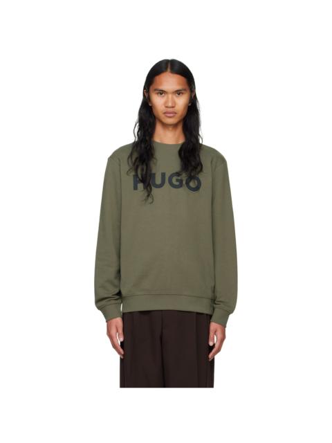 HUGO Green Printed Logo Sweatshirt