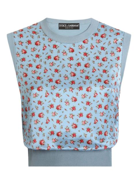 Dolce & Gabbana Floral Knit Top