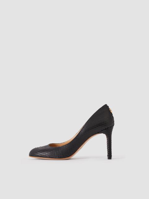 JOSEPH Alette Snake Texture Leather Heeled Pumps