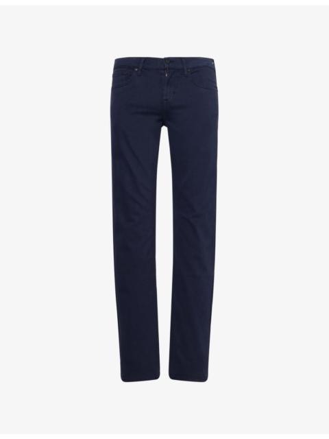 7 For All Mankind Slimmy Tapered-Leg Stretch-Cotton Blend Trousers