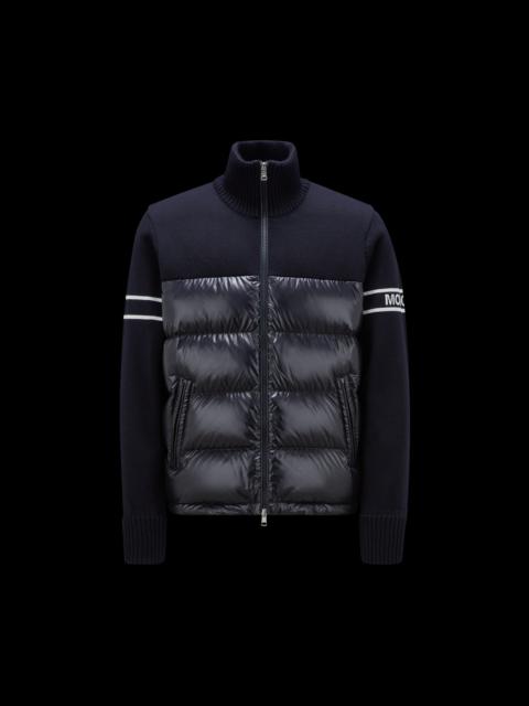 Moncler Padded Wool Blend Cardigan