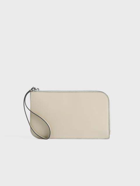 Totême Leather wristlet pouch fawn