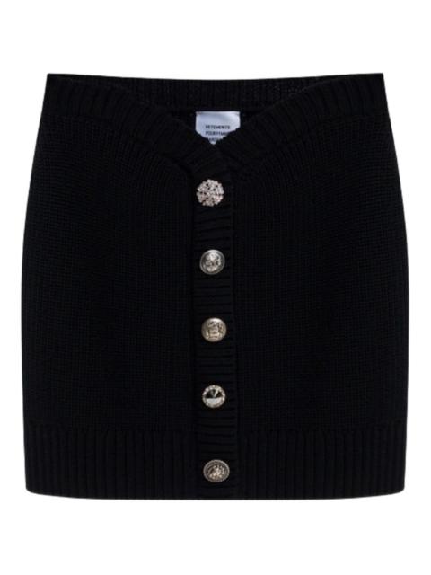 VETEMENTS button mini skirt