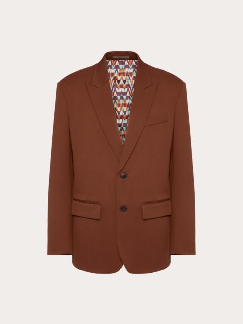 Valentino SINGLE-BREASTED JACKET WITH OPTICAL VALENTINO
