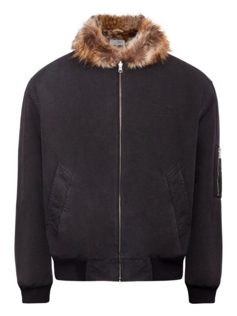 MM6 Maison Margiela fur-collar cotton jacket