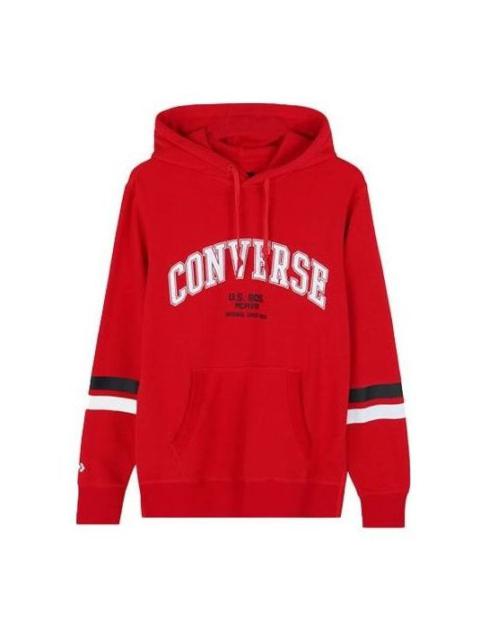 Converse Collegiate Text Pullover Hoodie 'Red' 10017352-A04