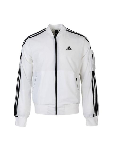 Men's adidas MH JKT BOMB 3S Woven White Jacket GH4803