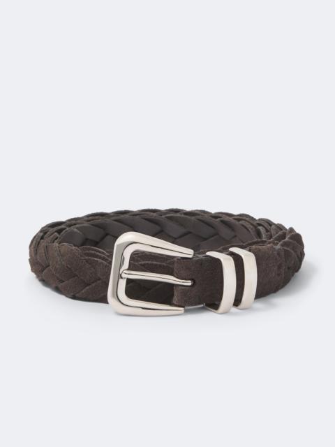 Brunello Cucinelli Braided suede belt