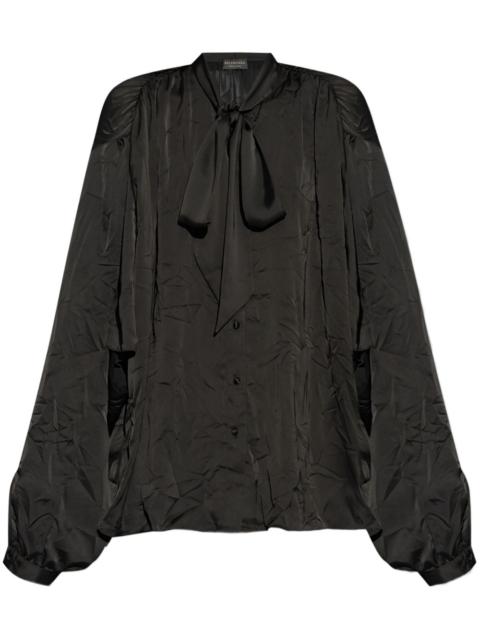 BALENCIAGA pussy bow-collar shirt