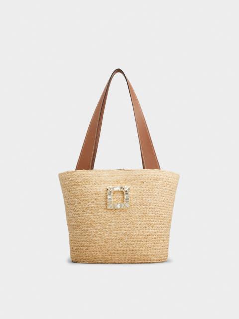 Roger Vivier Small Shopping Bag in raffia
