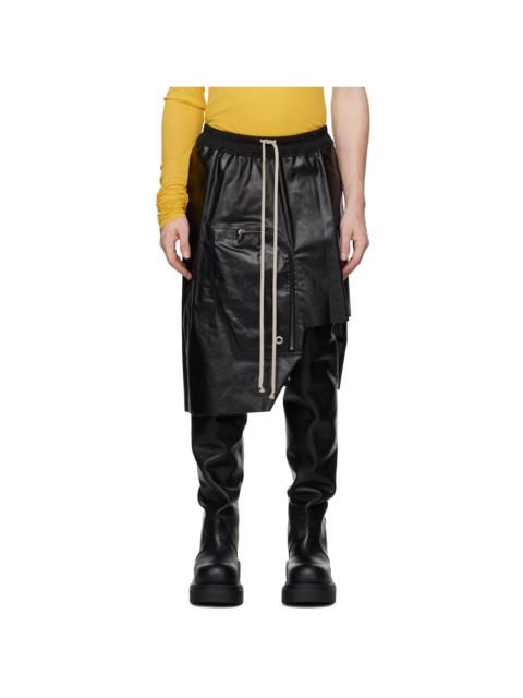 Rick Owens Black Porterville Dracca Denim Skirt