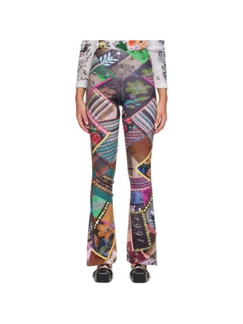 Chopova Lowena Multicolor '1991' Beaded Jersey Leggings