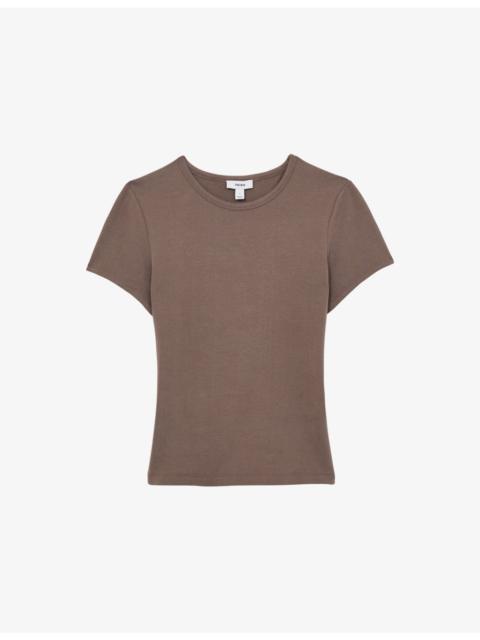 REISS Jolie Slim-Fit Cotton-Jersey T-Shirt