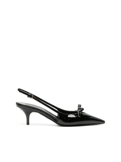 Miu Miu 75mm bow-embellished sligback pumps