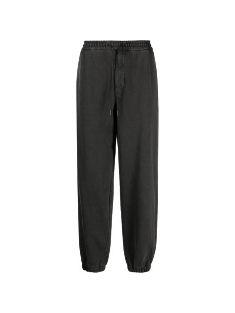 faded effect cotton track pants