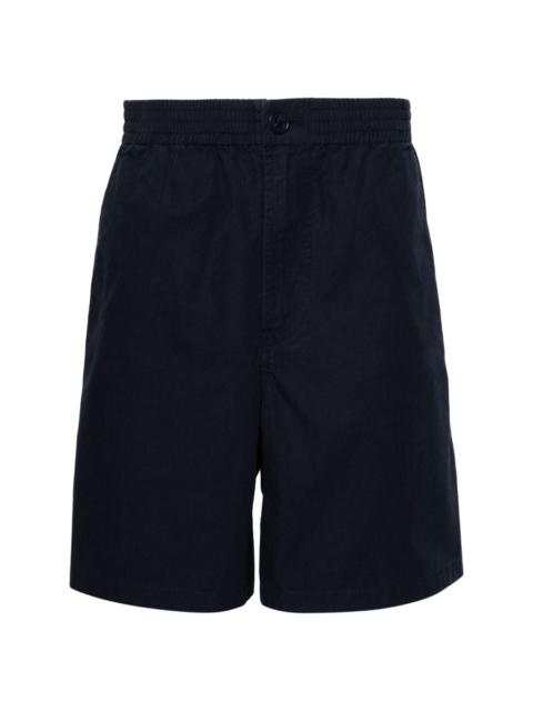 elasticated-waist cotton shorts