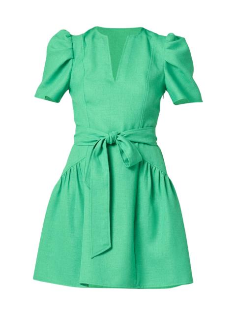 Shoshanna Women's Kenlie Tie-Waist Short-Sleeve Minidress - Spring Green
