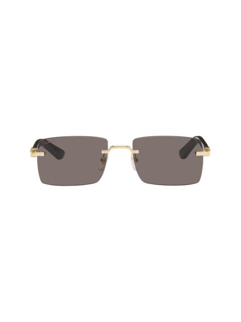Cartier Gold & Black Core Range Signature C Sunglasses