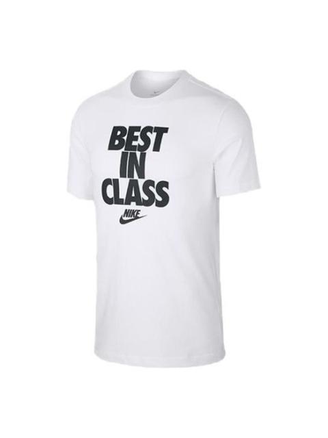 Nike Nike Sportswear 알파벳 인쇄 짧은 소매 백색 BV7531-100