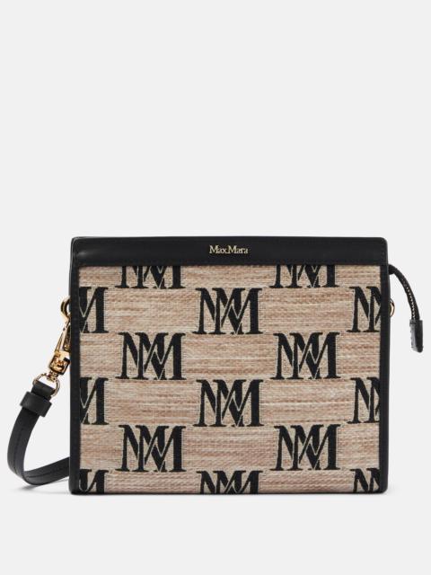 Max Mara Clutchys leather-trimmed canvas clutch