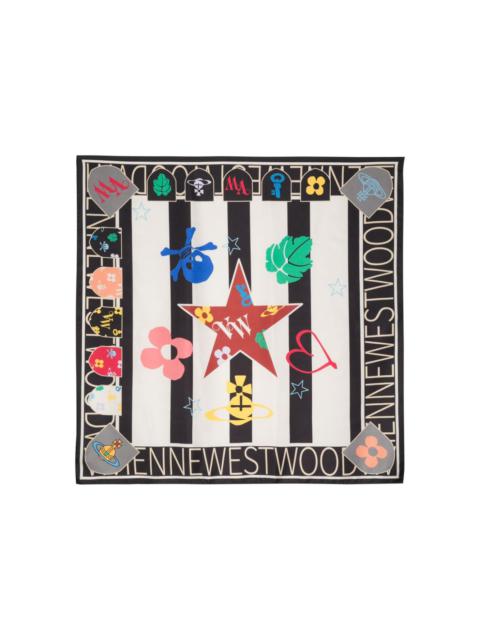 Vivienne Westwood Football Square silk scarf