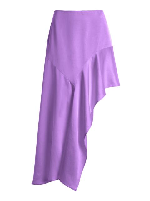 THIRD FORM Threshold Flow Satin Midi Skirt purple