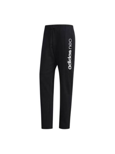 adidas neo Casual Sports Knit Long Pants Black DM2174