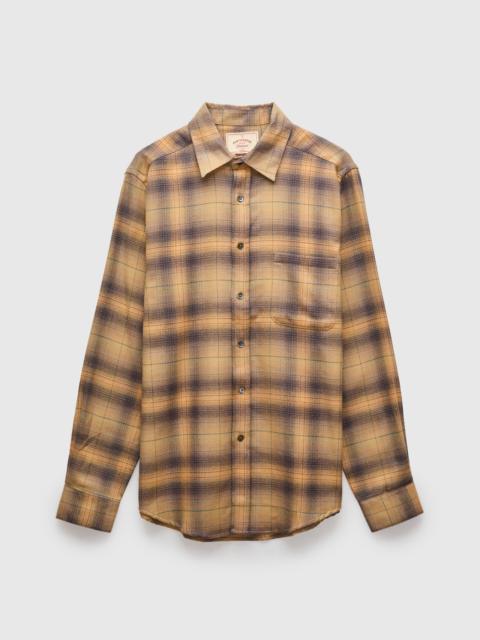 Portuguese Flannel Saga Button-Up Shirt in Potato