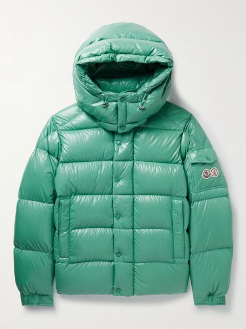 Moncler Moncler Maya 70 Logo-Appliquéd Quilted Shell Hooded Down Jacket Green