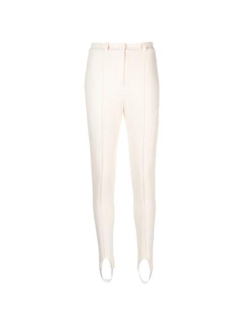 pressed-crease high-waist trousers