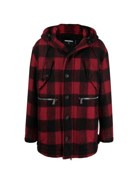 DSQUARED2 checked single-breasted coat